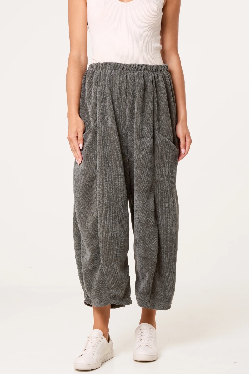 Barrel Chenille Feel Trousers