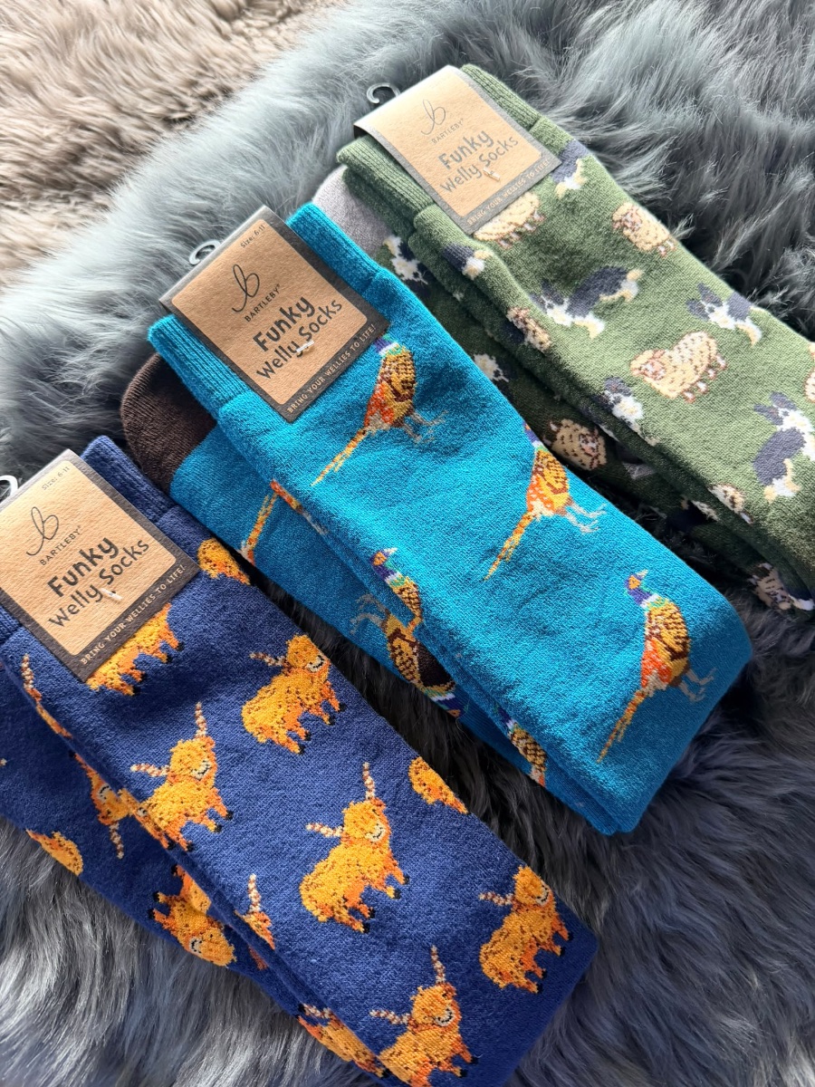 Mens Funky Welly Socks