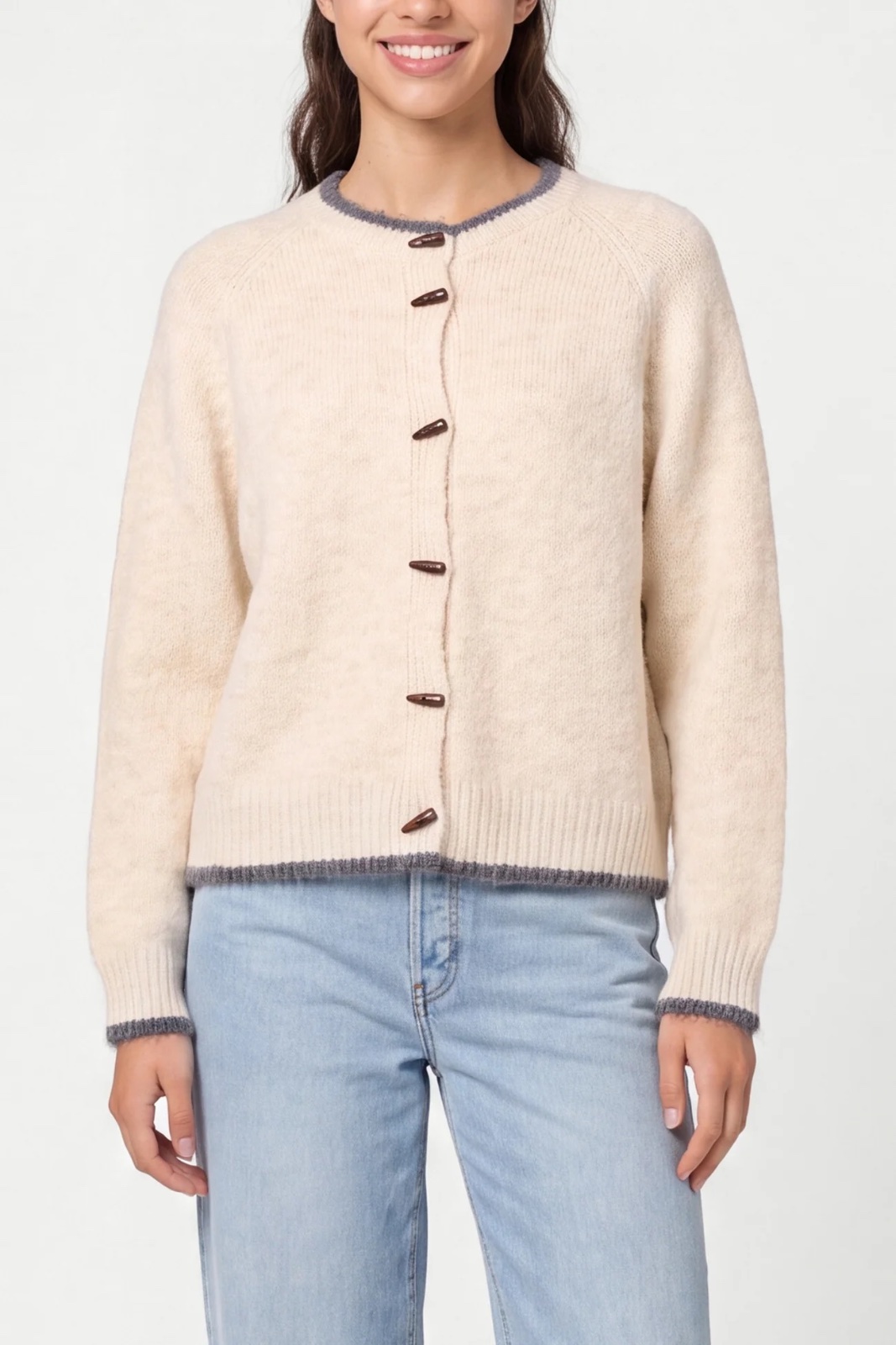 ROUND NECK CARDIGAN