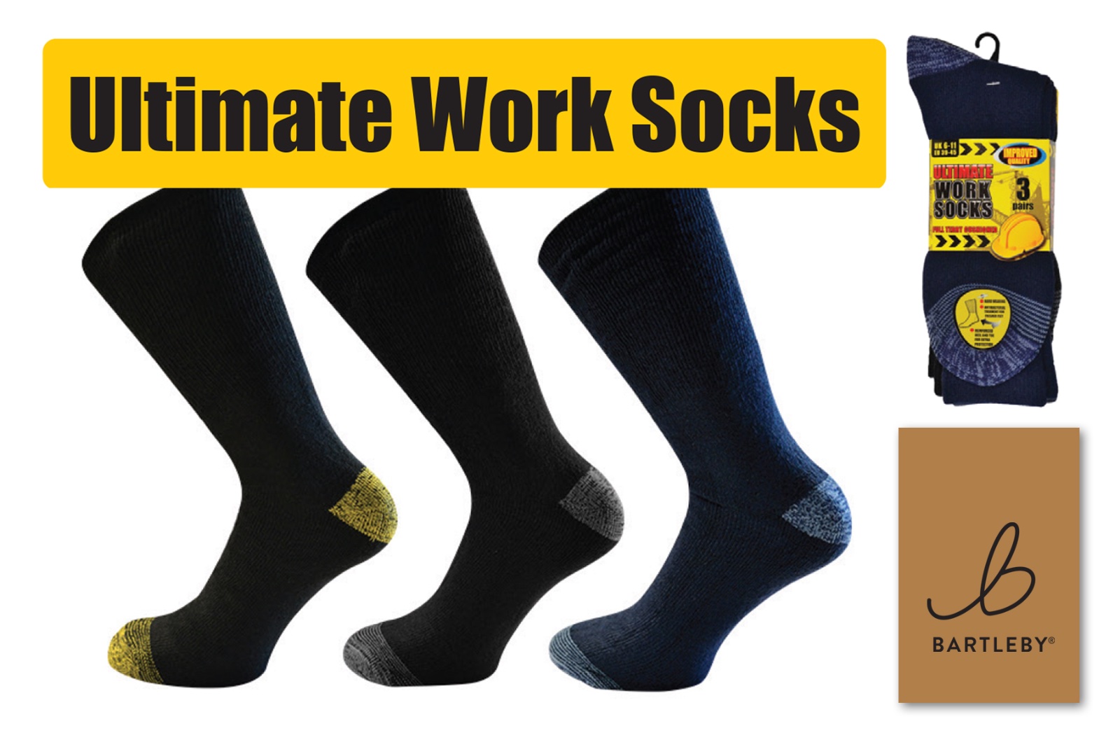Socks - Mens Work, Pack Of 3