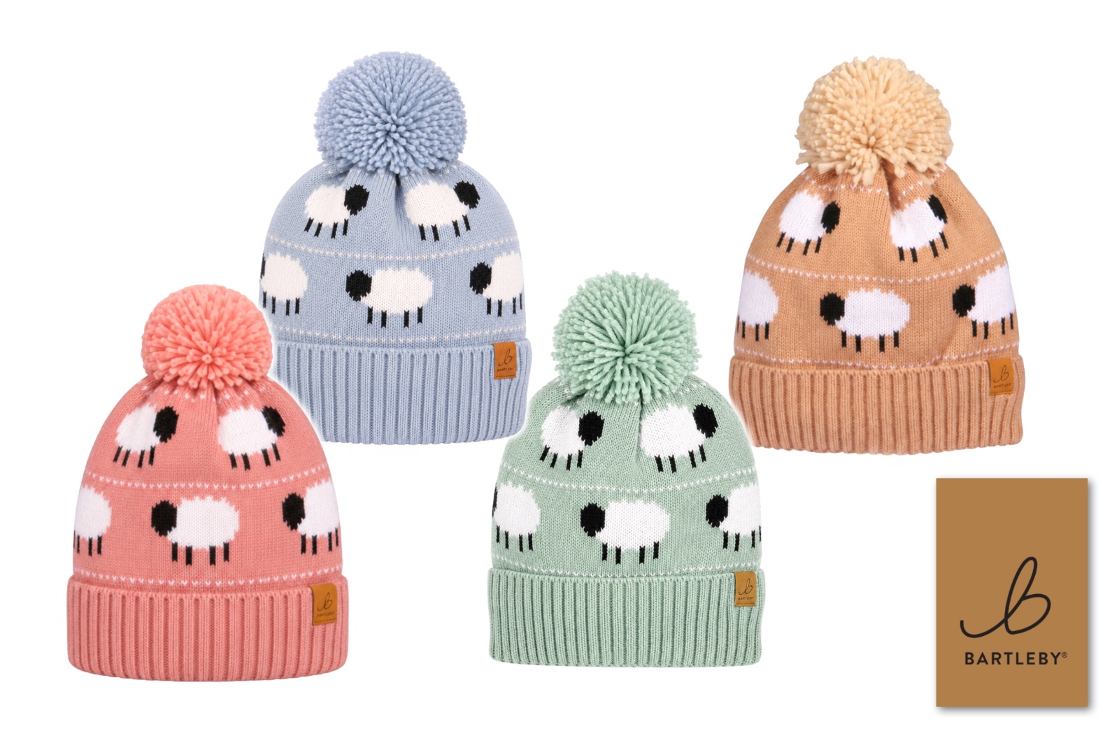 Waterproof Bobble Hat - Sheep